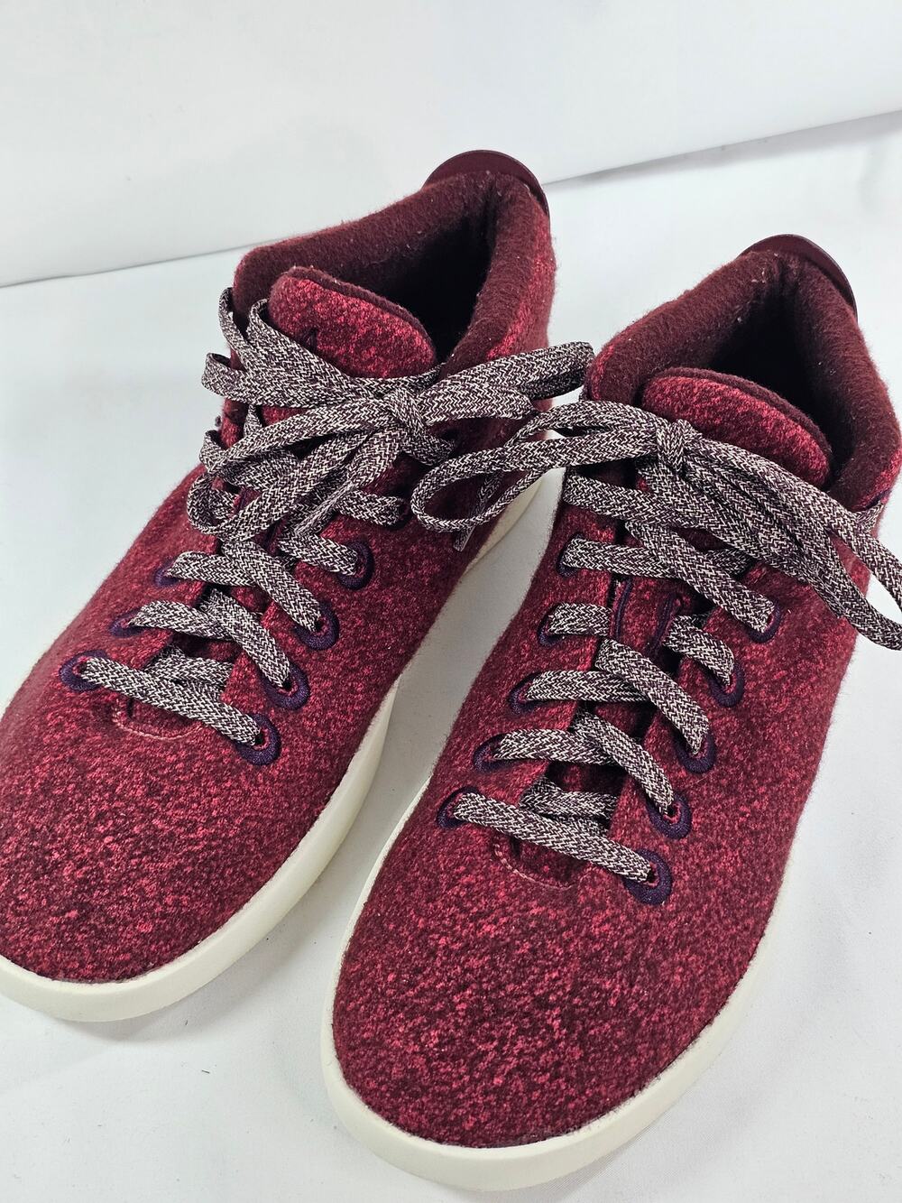 Allbirds Merino Wool W-10 Piper Mid Top Maroon Sneakers